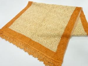 リサイクル　リボン織亀甲繋ぎ模様ショール